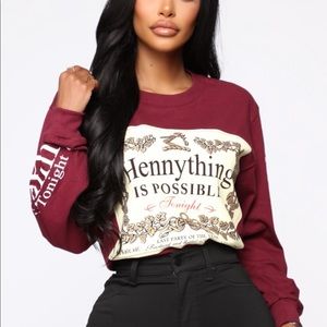 Hennything is possible last top - Burgundy